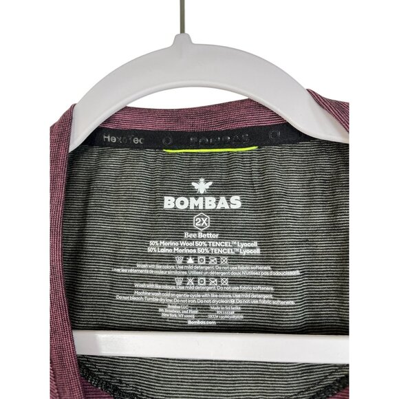 Bombas Womens Long Sleeve Purple Top 2X Merino Wool & TENCEL Lyocell - Picture 3 of 7